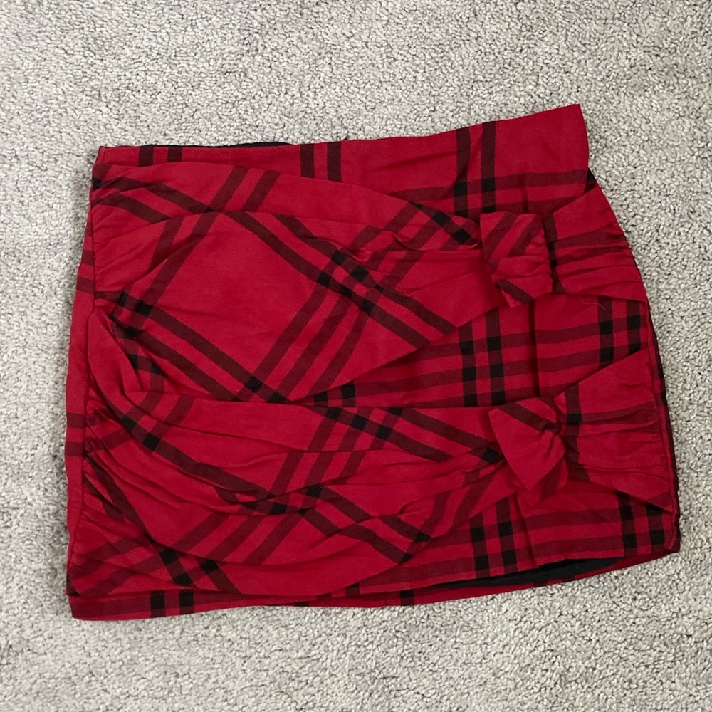 Tartan style mini skirt